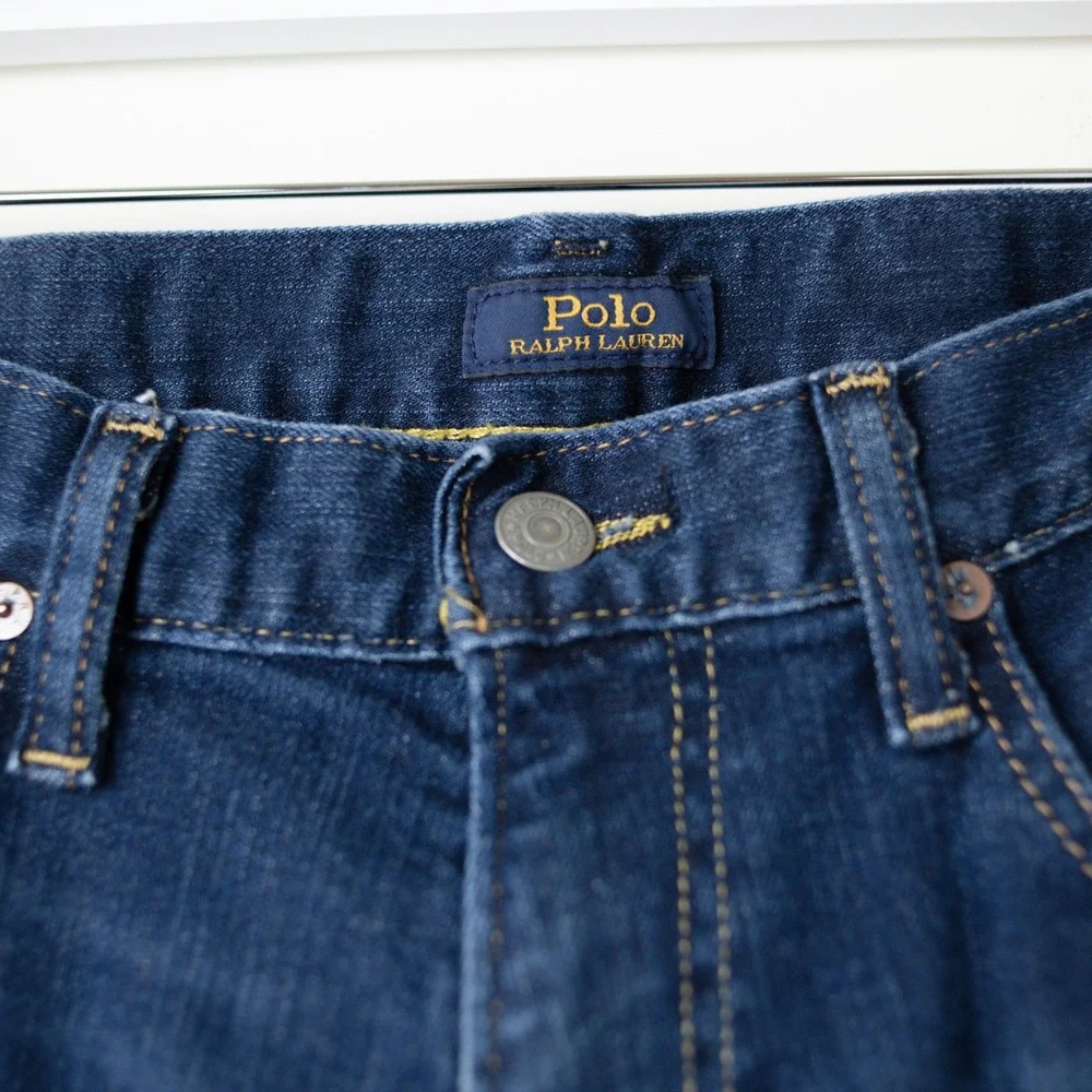 Polo Ralph Lauren Varick Slim Straight Mens 33x30 Blue Denim 5 Pocket